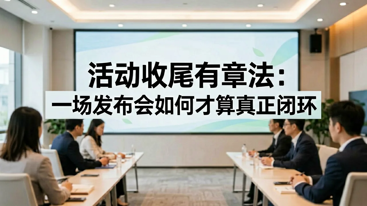 活动收尾有章法：一场发布会如何才算真正闭环